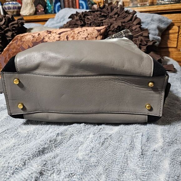 Coach Dalton 31 Shoulder Bag Purse in Colorblock with Pearlized Python Snakeskin - Picture 5 of 10